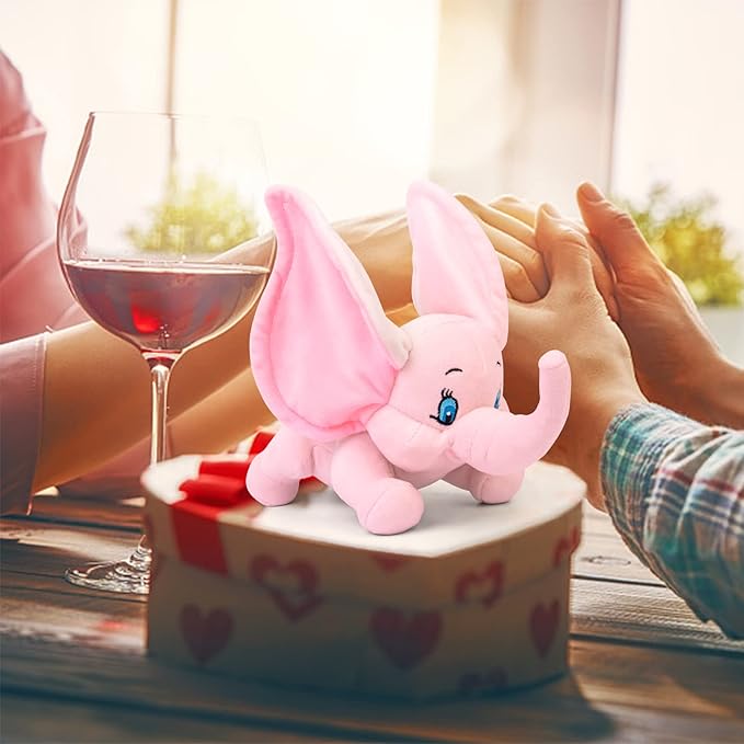 9.8" Stuffed Elephant Plush – Super Soft Baby Toy, Pink Gift for Boys & Girls - Image 2