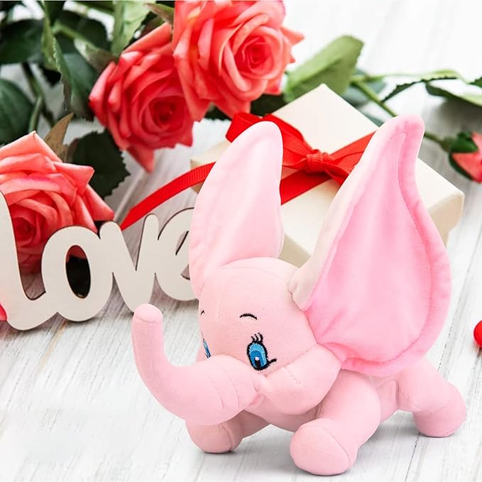 9.8" Stuffed Elephant Plush – Super Soft Baby Toy, Pink Gift for Boys & Girls - Image 3