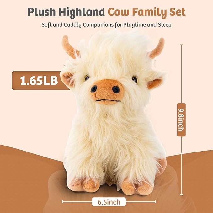 Microwavable Highland Cow Plush – Weighted Heating Pad Toy, Cozy Gift for Kids, Women & Adults - Image 2