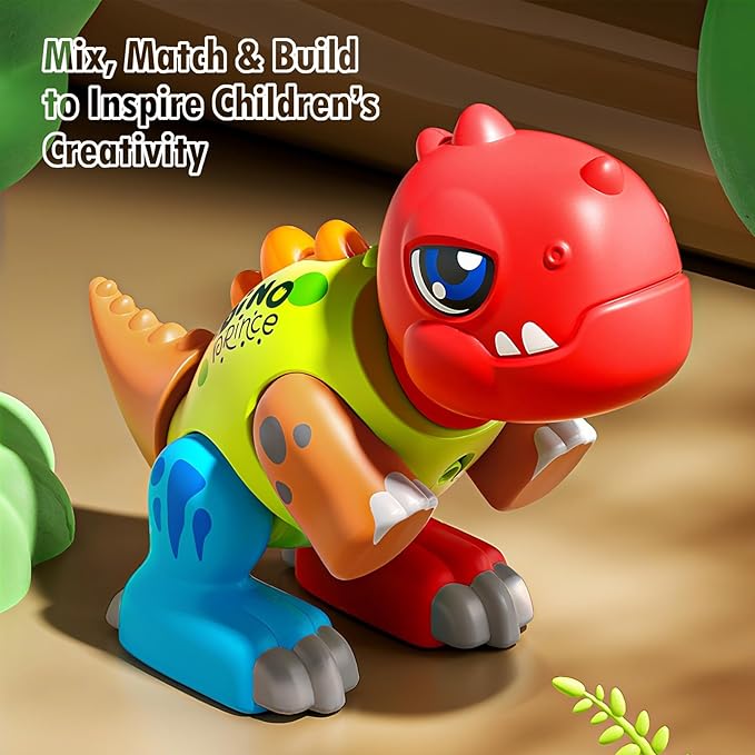 Toddler Dinosaur Musical Toy – Light & Sound Educational Building Set for Ages 1–3 - Image 2