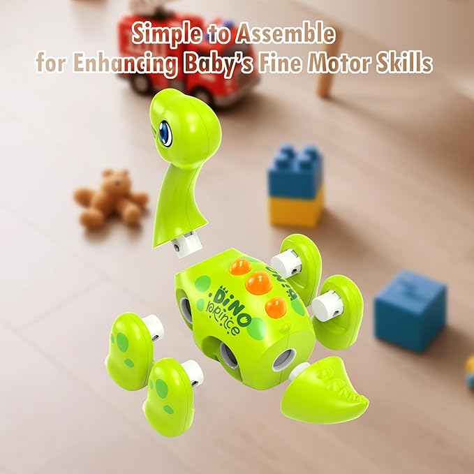Toddler Dinosaur Musical Toy – Light & Sound Educational Building Set for Ages 1–3 - Image 3